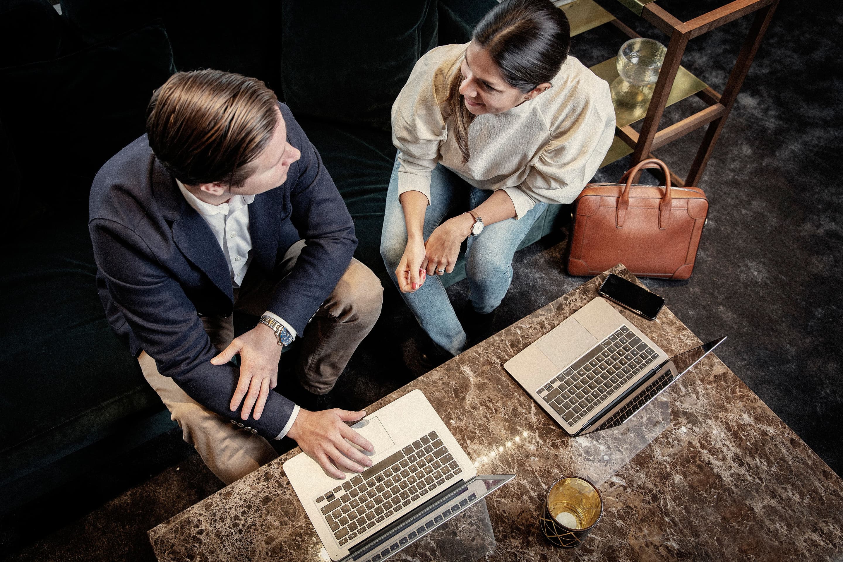 Two professionals with laptop