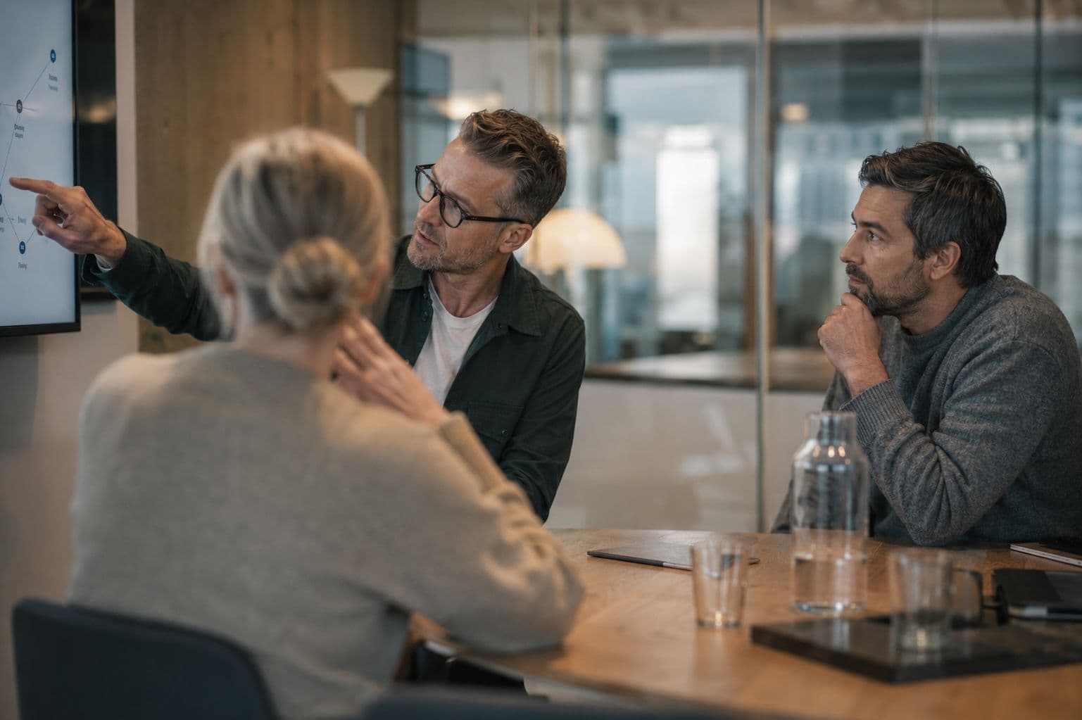 Ongoing meeting at an office