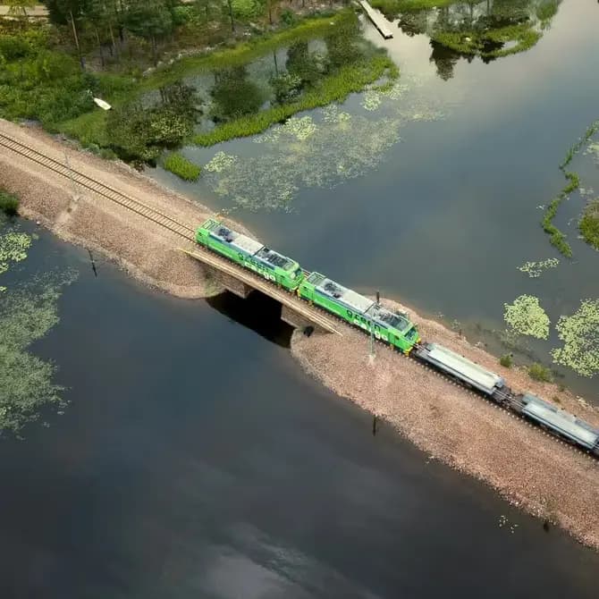 train crossing a bridge